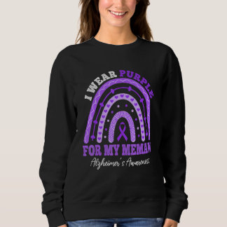 Ich trage Lila für Memaw Alzheimer-Bewusstsein Reg Sweatshirt