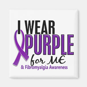 Ich trage lila für MICH Fibromyalgia 10 Magnet