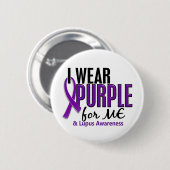 Ich trage lila für MICH Lupus 10 Button (Vorne & Hinten)