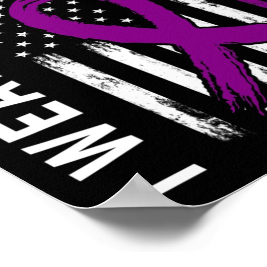 Ich trage Lila für mich selbst Pankreaskrebs im Kr Poster (Ecke)