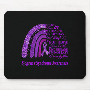 Ich trage Lila für Sjogrens Syndrom-Bewusstseinskr Mousepad