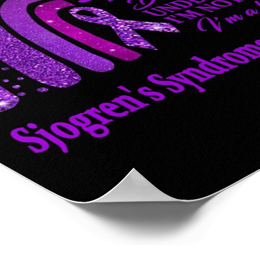 Ich trage Lila für Sjogrens Syndrom-Bewusstseinskr Poster (Ecke)