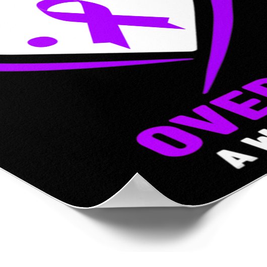 Ich trage Lila für Sucht Überdosierung Bewusstsein Poster (Ecke)