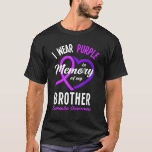 Ich trage Lila Gedächtnis für meine Bruder Demenz T-Shirt
