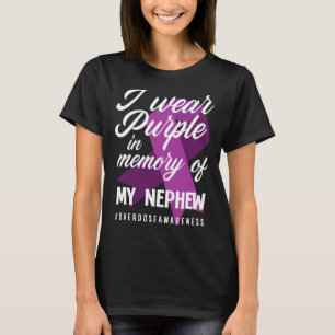 Ich trage Lila Gedächtnis für meine Nephew-Überdos T-Shirt
