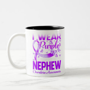Ich trage Lila Gedächtnis für meine Nephew-Überdos Zweifarbige Tasse