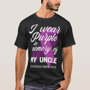 Ich trage Lila Gedächtnis für meine Onkelüberdosie T-Shirt
