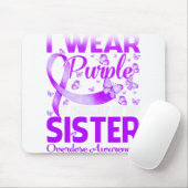 Ich trage Lila Gedächtnis für meine Schwester Über Mousepad (Mit Mouse)