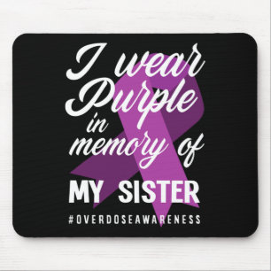 Ich trage Lila Gedächtnis für meine Schwester Über Mousepad
