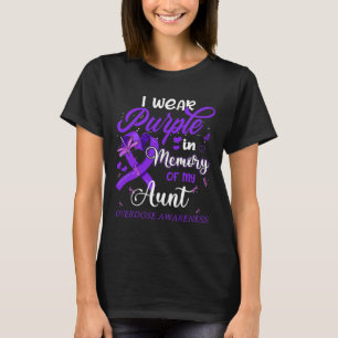 Ich trage Lila Gedächtnis für meine Tante Überdosi T-Shirt