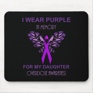 Ich trage Lila Gedächtnis für meine Tochter Überdo Mousepad