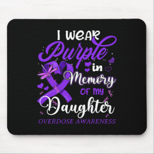 Ich trage Lila Gedächtnis für meine Tochter Überdo Mousepad