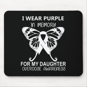 Ich trage Lila Gedächtnis für meine Tochter Überdo Mousepad