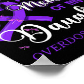 Ich trage Lila Gedächtnis für meine Tochter Überdo Poster (Ecke)