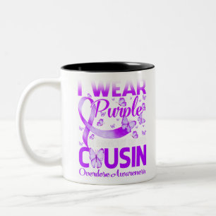 Ich trage Lila Gedächtnis für meine Überdosierung Zweifarbige Tasse