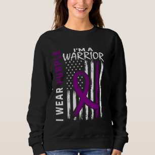 Ich trage Lila, ich bin ein Krieger-Alzheimer-Bewu Sweatshirt