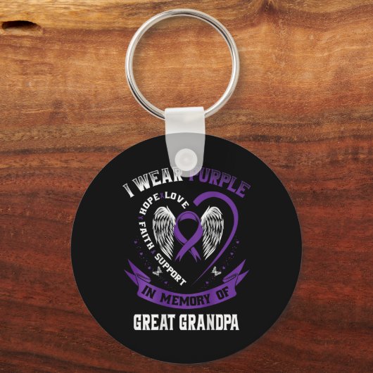 Ich trage Lila im Gedächtnis der Großvater Pankrea Schlüsselanhänger (Vorderseite)