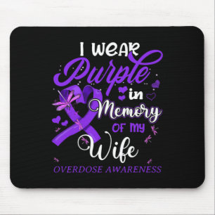 Ich trage Lila im Gedächtnis für meine Ehefrau Übe Mousepad