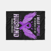 Ich trage Lila im Gedächtnis meiner Handschuhüberd Fleecedecke (Vorderseite (Horizontal))