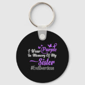Ich trage Lila im Gedächtnis meiner Schwester Über Schlüsselanhänger (Rückseite)