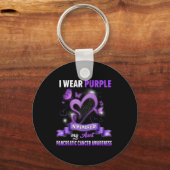 Ich trage Lila im Gedächtnis meiner Tante Bauchspe Schlüsselanhänger (Vorderseite)