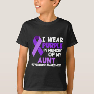 Ich trage Lila im Gedächtnis meiner Tante Überdosi T-Shirt