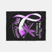 Ich trage Lila im Gedächtnis meines Cousins Überdo Fleecedecke (Vorderseite (Horizontal))