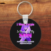 Ich trage Lila im Gedächtnis meines Sohnes Bauchsp Schlüsselanhänger (Vorderseite)