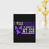 Ich trage Lila im Gedächtnis meines Sohnes - Überd Karte (Gelbe Blume)