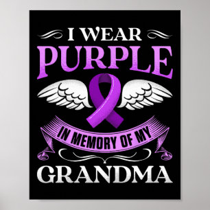 Ich trage Lila im Gedenken an meine Oma-Demenz Hei Poster