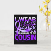 Ich trage Lila im Gedenken an meinen Cousin Epilep Karte (Gelbe Blume)