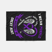 Ich trage Lila in Erinnerung an die große Tante Pa Fleecedecke (Vorderseite (Horizontal))