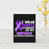 Ich trage Lila in Erinnerung an mein Überdosierung Karte (Gelbe Blume)