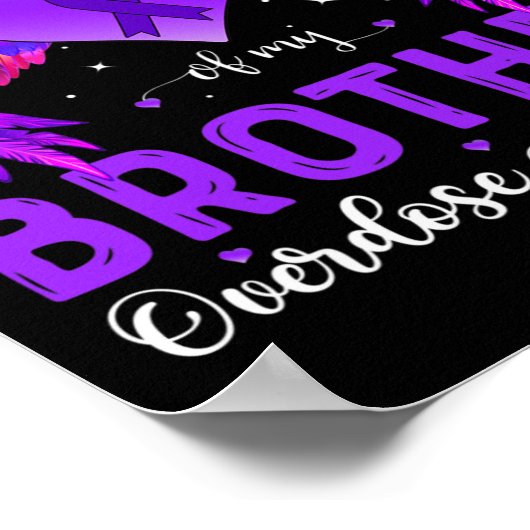 Ich trage Lila in Erinnerung an meine Bruderüberdo Poster (Ecke)