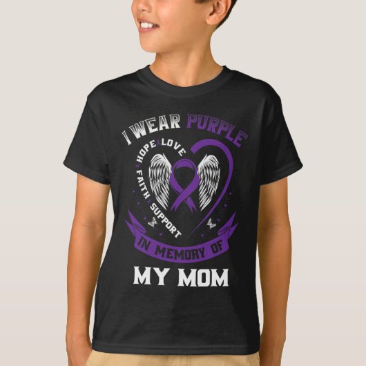 Ich trage Lila in Erinnerung an meine Mama Epileps T-Shirt (Vorderseite)