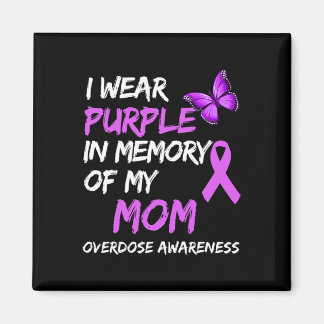 Ich trage Lila in Erinnerung an meine Mama Überdos Magnet