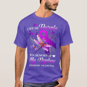 Ich trage Lila in Erinnerung an meine Nephew-Überd T-Shirt