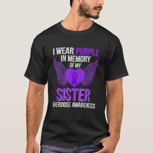 Ich trage Lila in Erinnerung an meine Schwester Üb T-Shirt