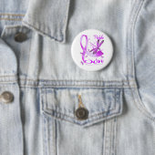 Ich trage Lila in Erinnerung an meine Son-Libelle Button (Beispiel)