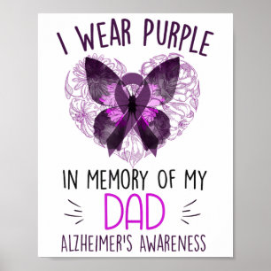 Ich trage Lila in Erinnerung an meine Vater Heimer Poster