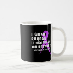 Ich trage Lila in Erinnerung an meinen Bruder - Üb Kaffeetasse