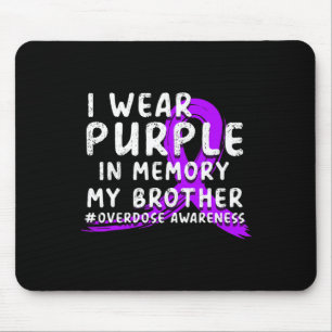 Ich trage Lila in Erinnerung an meinen Bruder - Üb Mousepad