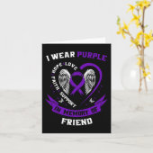 Ich trage Lila in Erinnerung an meinen Freund Pank Karte (Gelbe Blume)