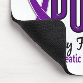 Ich trage lila pankreatischen Krebs des Mousepad (Ecke)