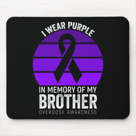Ich trage Lila Überdosierungsbewusstsein Lila Mult Mousepad (Vorne)
