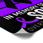 Ich trage Lila Überdosierungsbewusstsein Lila Poster (Ecke)