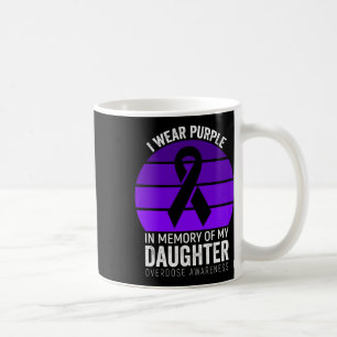 Ich trage Lila Überdosierungsbewusstsein Lila Ribb Kaffeetasse
