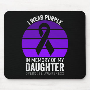 Ich trage Lila Überdosierungsbewusstsein Lila Ribb Mousepad