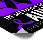 Ich trage Lila Überdosierungsbewusstsein Lila Ribb Poster (Ecke)