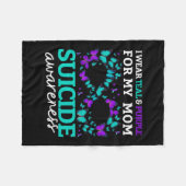 Ich trage Lila und Aquamarin für meine Mamas Suizi Fleecedecke (Vorderseite (Horizontal))